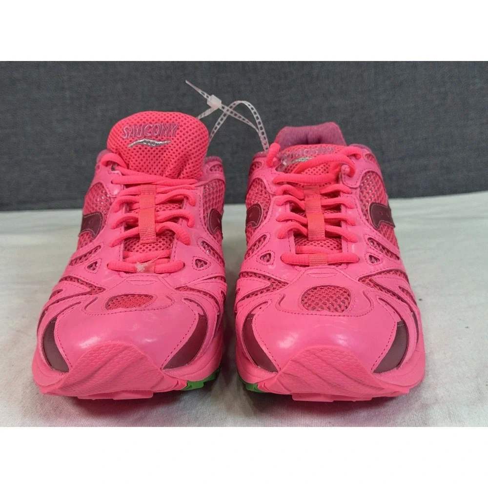 Saucony Grid Azura 2000 Triple Neon Pink Rose S70774-4 Men sz 10.5 Unisex - Picture 2 of 16
